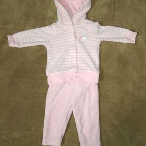 Carter's Matching Hooded Top and Pants, Size NB